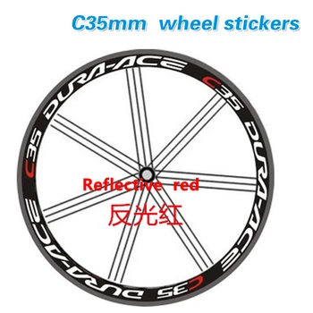 Og med C35, med road cykel hjul klistermærker Høj kvalitet decals 35mm rim dybde decals cykel hjul Reflekterende klistermærker til to-hjulet klistermærker