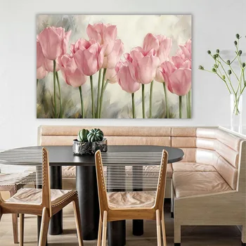 Olie maleri Galleri stue dekorative maleri blomster moderne simple soveværelse og spisestue hænger billede