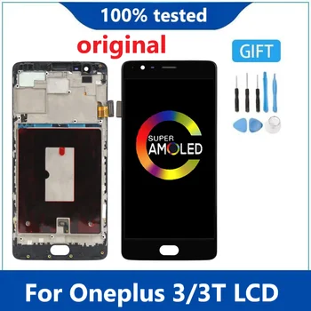 Oprindelige OLED Til Oneplus Tre Oneplus Tre T LCD-Skærm Touch screen Montering For Et Plus 3 3T A3000 A3010 A3003 LCD-Rammen