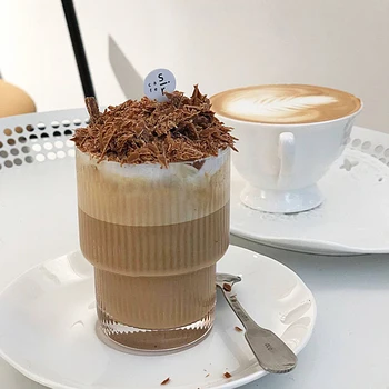 Origami Style Is Amerikansk Kaffe Kop Mokka, Latte Cup Garland Kop Kaffe Isoleret Glas Cup Gennemsigtig Mælk, Te, Kaffe Krus
