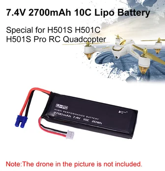 Original 7.4 V 2700mAh 10C lipo batteri drone batteri H501S-14 Hubsan H501S H501C H501SS RC Quadcopter DEL