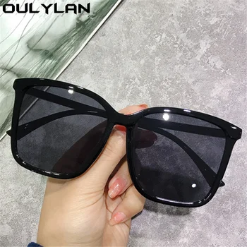 Oulylan Overdimensionerede Solbriller Kvinder Mænd 2021 Mode Gradient Sol Briller Vintage Black-Brillerne Klassiske Stor Frame Goggles UV400