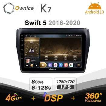 Ownice K7 6G+128G Ownice Android 10.0 Bil Radio for Suzuki Swift 5 2016 -2020 GPS 2din 4G LTE 5G Wifi autoradio 360 SPDIF