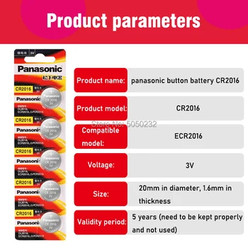 PANASONIC 2pc oprindelige cr2016 BR2016 DL2016 LM2016 KCR2016 ECR2016 3v knap batteri celle batteri bil toy lithium batteri Ur