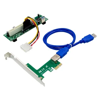PCI Til PCI Express-Adapter-Kort PCI-Slot Udvidelse Riser Med USB 3.0 SATA-15 bens Kabel Tilføje på Kort Converter ASM1083 Chip