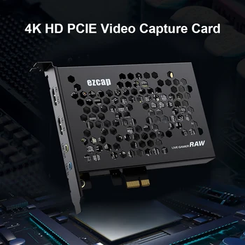 PCIe-Gen 2x1 4K HD 1080P 60Fps PCIE-Video Capture-Kort, HDMI-Kompatibel Ring Lyd i PC Video Format YUY2/NV12/RGB-10 x64 PCI-E X1