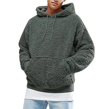PDD452 Mænds hooded sweater med plys og velour i efteråret og vinteren 2020