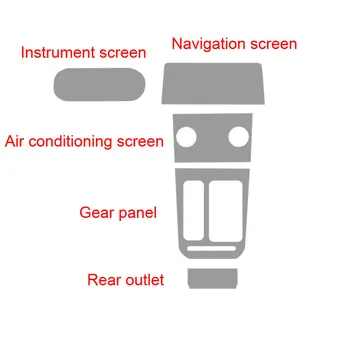 PET Bil Gear Dashboard-Gps Navigation Skærm Beskyttende Film Mærkat for Chery Tiggo 7 8 2020 Anti-scratch
