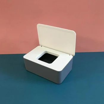 Papir Maske opbevaringsboks Våd Tissue Box Tætning Baby Vådservietter Dispenser Holder Husstand Plast støvtæt Tissue Box Med Låg Køkken