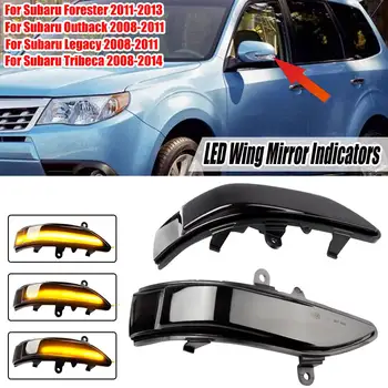 Parret LED Dynamic Rearview Side Spejl Indikator Lys blinklys Lys for Subaru Forester Tribeca Outback Legacy 2008-2011