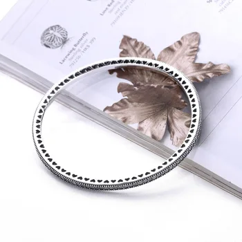 Passer Oprindelige 925 Sterling Sølv Armbånd Bane for Evigt Funklende Kærlighed Hjerte Krystal Armbånd til kvinder Perle-Charme Smykker Gaver