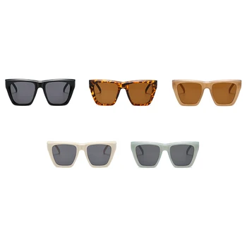 Peekaboo brun firkantet ramme solbriller damer uv400 sort retro style big frame briller mænd drop skib tilbehør
