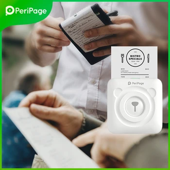 PeriPage 304dpi Classic White Label Modtagelsen Foto Printer Trådløs Lomme Mini Bærbare Termisk Bluetooth-Printere A6 Imprimante