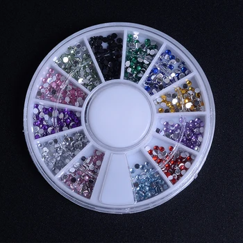 Phoenixy Blandet Farve Kamæleon Sten, Søm Rhinestone Små Uregelmæssige Perler 3D Nail Art Dekoration I Hjulet Tilbehør