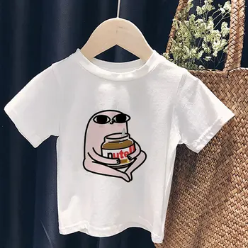 Piger Tøj Kawaii Peanut Smør Nutella Harajuku Tegnefilm Unisex T-Shirt til Drenge Pige t-shirt Kort Ærme Harajuku-Shirt 24M-8T