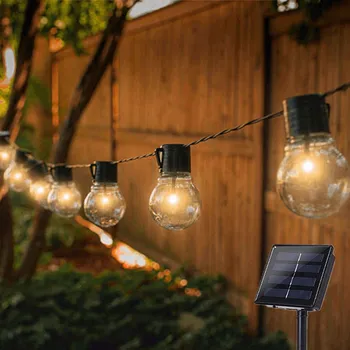 Pinol Pærer Solar Led-Lys Udendørs Kulørte Lamper Garland Led Lys Jul Haven Dekoration Offentlig Gade Garland