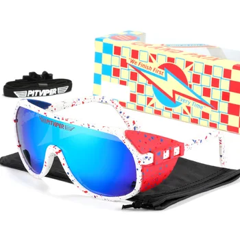 Pit Viper Grand-Prix UV400 Solbriller Mænd Sports Aftageligt Skjold Solen ski Briller Unisex Udstyret Med ANSI Z87+ UV400 Linse