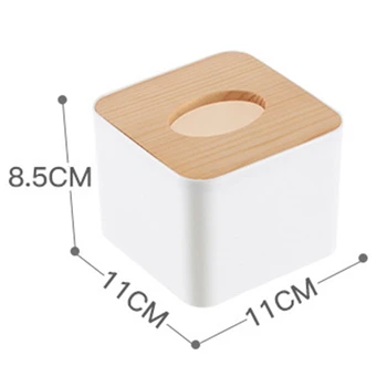 Pladsen Vævs-Boks, Væv, Kasse med Træ-Låg Husstand Aftagelig Mini Træ-Tissue Box