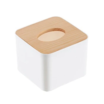 Pladsen Vævs-Boks, Væv, Kasse med Træ-Låg Husstand Aftagelig Mini Træ-Tissue Box