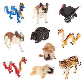 Plast Dyreliv Animal Figur Legetøj Jungle Dyr Toy Sæt Dyr Part Favoriserer Læring Skov Legesæt