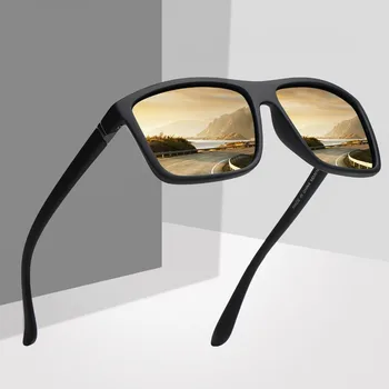 Polaroid solbriller til Unisex Square Vintage solbriller Berømte Mærke Sunglases polariserede Solbriller retro Feminino Til Kvinder, Mænd