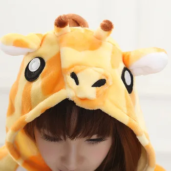 Populære pop animationsfilm dyr pyjamas giraf gul tegnefilm kjoler cosplay Halloween costumesAutumn vinter voksen jumpsuits