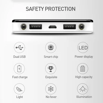Power Bank 50000mAh Portable Power bank Oplader med LED Digitalt Display Eksternt Batteri Til Xiaomi iphone7 8 x xs