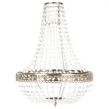 Premium Krystal Lysekrone Klassisk Marokkansk Vintage Loft Lys Skygge Slip-Let Montering Charlotte Vedhæng Lampeskærm