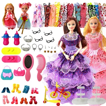 Prinsesse Dukke Fashion Party Bryllup Kjole BJD Dukker Bevægelige Fælles Organ Klassisk Legetøj Bedste Gave til Barbie Piger DIY Tilbehør