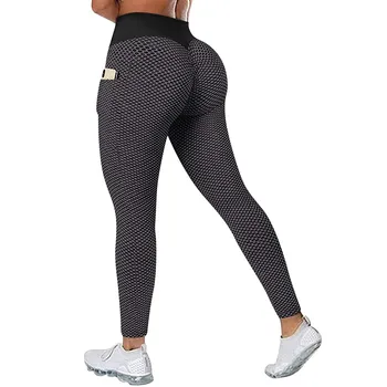 Problemfri Trænings-og Kvinder, Leggings, Mode Patchwork Udskrive Høj Talje Elastik Push Up Ankel Længde Lomme Polyester Leggins#f3