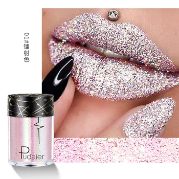 Pudaier Mærke Shimmer Lip Gloss Color Kosmetiske Vandtæt Pigment Blå Sort Skinnende Glimmer Liquide Læift Skønhed Makeup