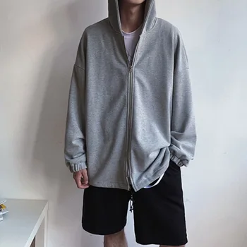 Puimentiua Zip Op Overdimensionerede Hoodie Mænd Harajuku Hoodie Sweatershirt Japansk Streetwear Hip Løs Casual Efteråret 2020