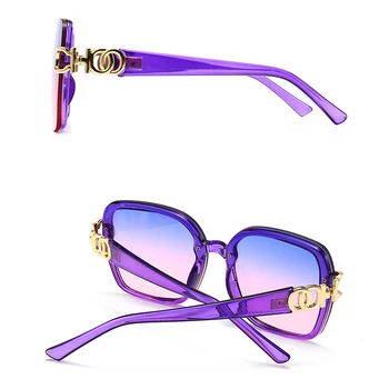 Purplr Nuancer til kvinder Fashion Square Luksus Mærke Overdimensionerede solbriller Kvinde 2021 Trendy Gradient Kvindelige Briller UV400 Oculos