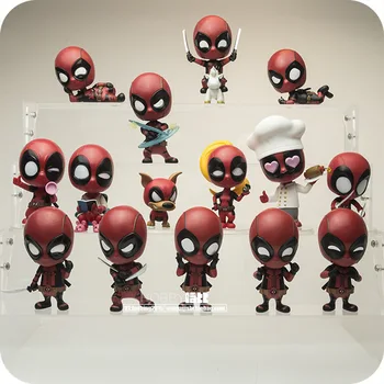 Q Version 62 Stilarter Marvel Avengers SpiderMan, Iron Man, Deadpool Black Panther Hulk Thanos Bil Bevæger Hovedet Figur Toy Gave