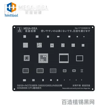 Qianli Mega-IDÉ BGA Reballing Stencil-Black Stencil Til IPhone 6/6S/6P/7/7P/8/8P/XS/XR/MAX/11/PRO/MAX CPU Telefon Reparation Værktøjer