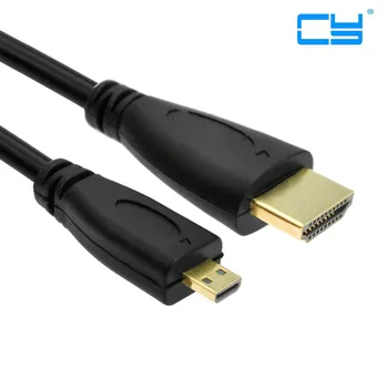 Qualquer comprimento micro HDMI-kompatibel para HDMI-kabel 1.4 V Gopro Hero 4/3/3 plus Xiaomi yi Action Kamera 1 M/1,5 M/3 M/5 M