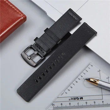 Quick Release Ægte Læder Urrem til Samsung Galaxy Gear S3 Håndledsrem for Smartwatch Band 18mm 20mm 22mm 24mm Bælte