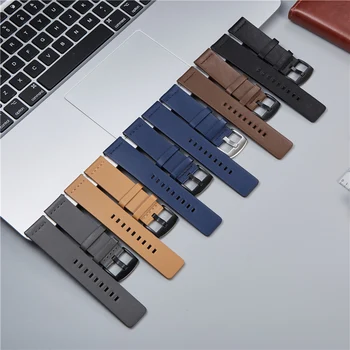 Quick Release Ægte Læder Urrem til Samsung Galaxy Gear S3 Håndledsrem for Smartwatch Band 18mm 20mm 22mm 24mm Bælte