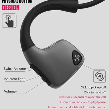 R9 Bone Conduction Øretelefon HIFI Stereo håndfri Kører Sport Vandtætte Hovedtelefoner Trådløse Bluetooth-Headset Med Mic