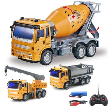 RC Lastbiler Mini-Fjernbetjening Bulldozer 1:30 4-KANALS Plast Engineering Car Dump Kran og Gravemaskine Elektrisk Køretøj Legetøj