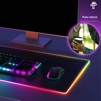 RGB-Gaming musemåtte Store XXL Størrelse Mus Tæppe Store Tastatur Pad Computer Musemåtte, Bruser Spille Måtten med Baggrundsbelyst