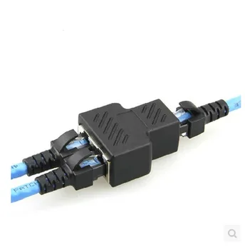 RJ45 Ethernet LAN-Netværk Splitter 1 Til 2 Måder Dobbelt Adapter Havne Kobler Stikket Extender Adapter Stik Adapter