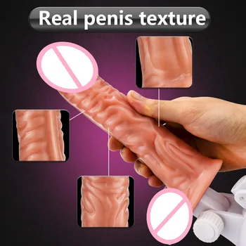 Realistisk Dildo Vibrator 10 Hastigheder Varme Vibrerende Dildo Kvindelige Onani Store Penis Sex Legetøj Til Kvinder Adult Sex Shop