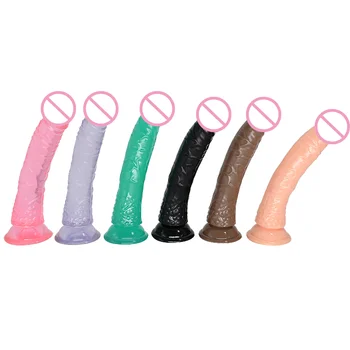 Realistisk Jelly Dildo Stærk sugekop Mandlige Kunstig Penis Voksen Sex Legetøj til Kvinder Anal Plug Kvindelige Vagina Masturbator