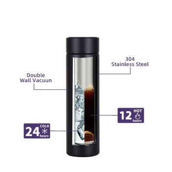 Rejser Smart Rustfrit Stål Kaffebæger Termokande Temperatur Display Vandflaske Termos Vakuum Kolbe Termokande Garrafa Termica Cup