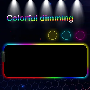 Rgb Lysende Gaming Musemåtte Farverige Overdimensionerede Glødende Usb Led Computermats Tastatur Skrivebord Måtten Bord Mat Kontor Til Skole