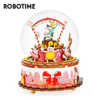 Robotime DIY Træ-Music box Samling Model Legetøj Til Børn Piger Fødselsdag Gave