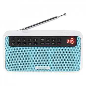 Rolton E500 Trådløse Bluetooth-kompatibel Højttaler Bærbar Digital FM-Radio, HiFi Stereo TF Musik Afspiller med LED-Display