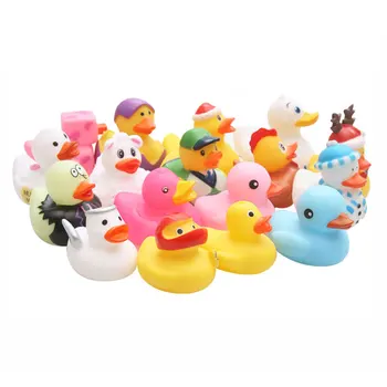 Rubber Duck Toy Lucky Bag 10stk Forskellige Dejlig Størrelse og Farve Ænder Baby Badekar Toy Børn Vand Ælling Festival Gave