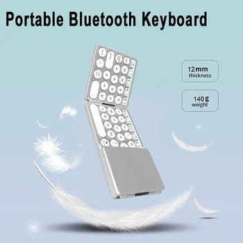 Russisk spansk arabisk Sammenklappelig Tastatur Bærbart Trådløst Mini-Tastatur med Touchpad ' en til ipad Telefonen, Tablet